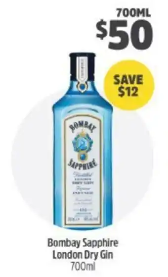 Woolworths Bombay Sapphire London Dry Gin 700ml offer