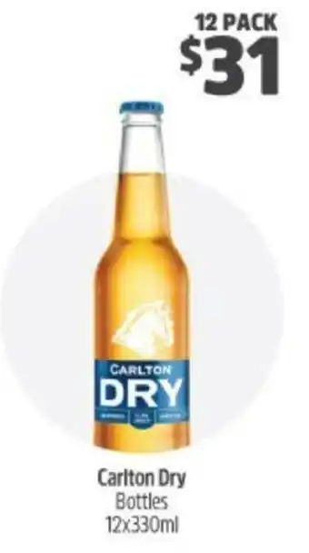 Woolworths Carlton Dry 12x330ml offer