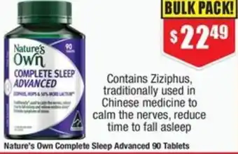 Chemist Warehouse Nature's Own Complete Sleep Advanced 90 Tablets offer