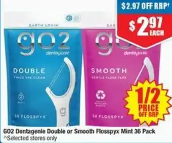 GO2 Dentagenie Double or Smooth Flosspyx Mint 36 Pack