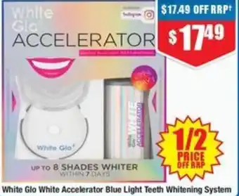Chemist Warehouse Glo White Accelerator Blue Light Teeth Whitening System offer