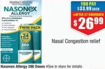 Chemist Warehouse Nasonex Allergy 280 Doses offer