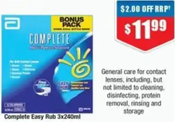 Chemist Warehouse Complete Easy Rub 3x240ml offer