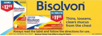 Chemist Warehouse Bisolvon CHESTY FORTE offer