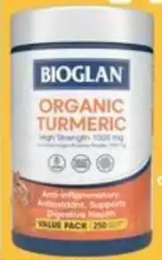 Chemist Warehouse Bioglan Organic Turmeric 250 Tablets offer