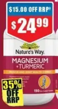 Chemist Warehouse Nature's Way. MAGNESIUM +TURMERIC offer