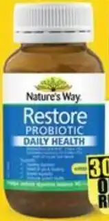 Chemist Warehouse Nature's Way Restore Probiotic Daily Health 90 Capsules offer