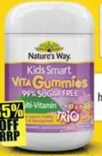 Chemist Warehouse Nature's Way Kids Smart Vita Gummies Multi-Vitamin Trios 150 Pastilles offer