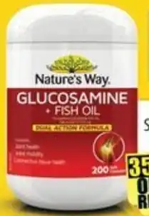 Nature's Way Glucosamine + Fish Oil 200 Soft Capsules