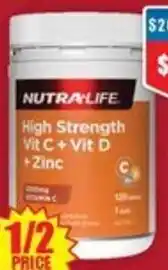 NUTRALIFE High Strength Vit C + Vit D +Zinc