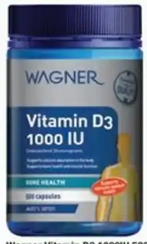 Chemist Warehouse Wagner Vitamin D3 1000IU 500 Capsules offer