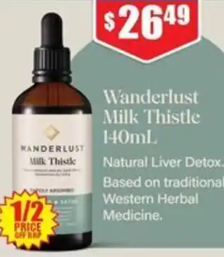 Chemist Warehouse Wanderlust Milk Thistle 140mL offer