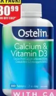 Chemist Warehouse Ostelin Calcium & Vitamin D3 300 Tablets offer