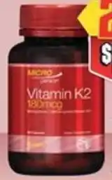 Chemist Warehouse Microgenics Vitamin K2 180mcg 30 Capsules offer