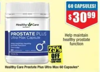 Chemist Warehouse Healthy Care Prostate Plus Ultra Max 60 Capsules offer