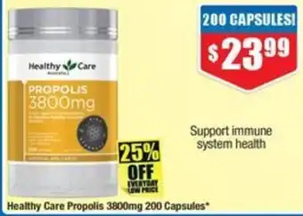 Chemist Warehouse Healthy Care Propolis 3800mg 200 Capsules offer