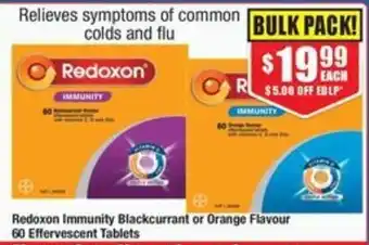 Chemist Warehouse Redoxon Immunity Blackcurrant or Orange Flavour 60 Effervescent Tablets offer