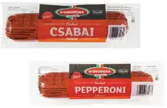 IGA D’Orsogna Pepperoni or Csabai 250g offer