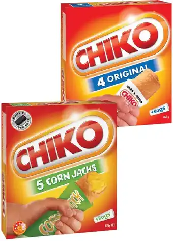 IGA Chiko Original Rolls 4 Pack or Corn Jacks 5 Pack offer
