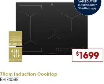 Designer Appliances 70cm Induction Cooktop offer