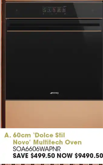 Designer Appliances 60cm 'Dolce Stil Novo' Multitech Oven offer