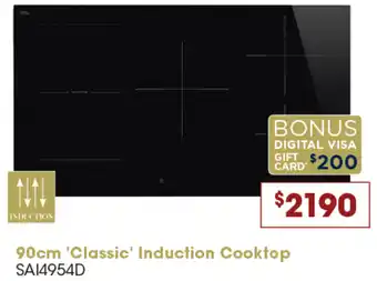Designer Appliances 90cm 'Classic' Induction Cooktop offer