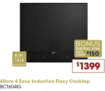 Designer Appliances 60cm 4 Zone Induction Flexy Cooktop offer