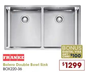 Bolero Double Bowl Sink