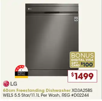 Designer Appliances 60cm Freestanding Dishwasher offer