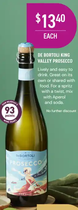 Dan Murphy's DE BORTOLI KING VALLEY PROSECCO offer