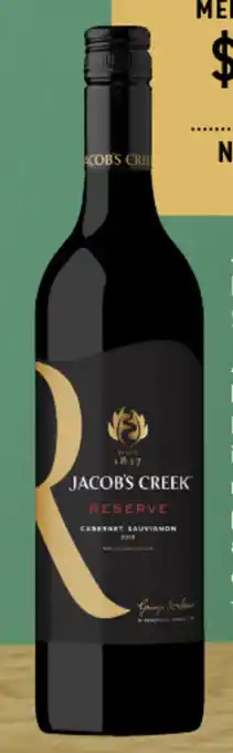 Dan Murphy's JACOBS CREEK RES CABERNET SAUVIGNON 2015 offer