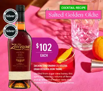 ZACAPA CENTENARIO 23 SOLERA GRAN RESERVA RUM 700ML