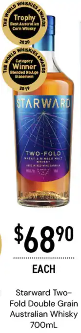 Dan Murphy's Starward Two-Fold Double Grain Australian Whisky 700mL offer