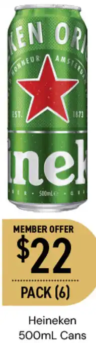 Dan Murphy's Heineken 500mL Cans offer