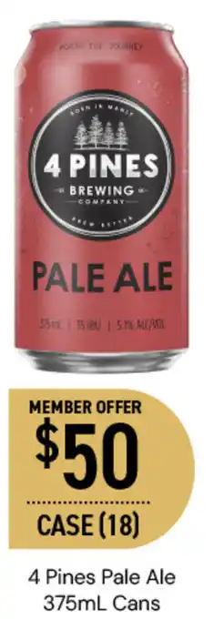 Dan Murphy's 4 Pines Pale Ale 375mL Cans offer