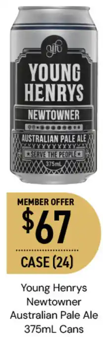 Dan Murphy's Young Henrys Newtowner Australian Pale Ale 375mL Cans offer