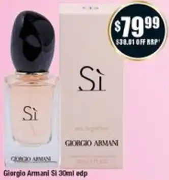Chemist Warehouse Giorgio Armani Si 30ml edp offer