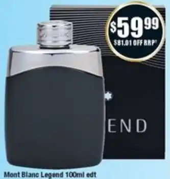 Chemist Warehouse Mont Blanc Legend 100ml edt offer