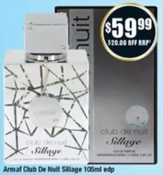 Chemist Warehouse Armaf Club De Nuit Sillage 105ml edp offer