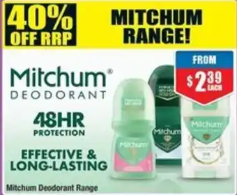 Mitchum Deodorant Range