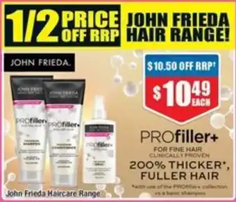 Chemist Warehouse John Frieda Haircare Range offer