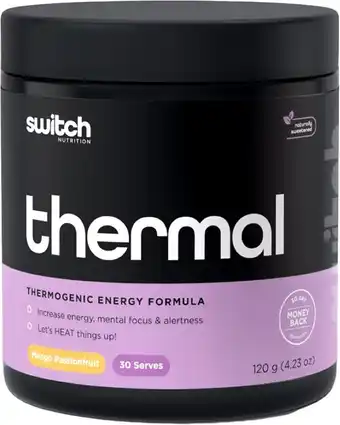 healthylife Switch Nutrition Thermal Thermogenic Energy Formula Mango Passionfruit 120g offer