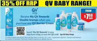 Chemist Warehouse Ego QV Baby Range offer