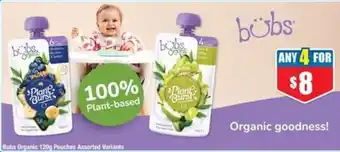 Chemist Warehouse Bubs Organic 120g Pouches Assorted Variants offer
