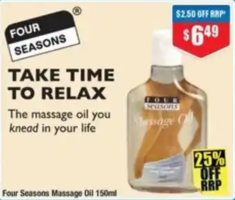 Four Seasons Massage Oil 150ml