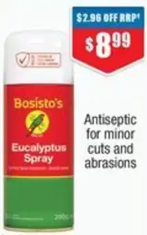 Chemist Warehouse Bosisto's Eucalyptus Spray 200g offer