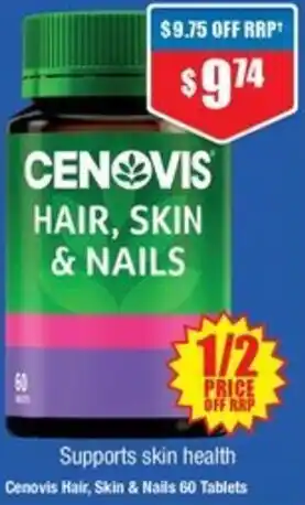 Chemist Warehouse Cenovis Hair, Skin & Nails 60 Tablets offer
