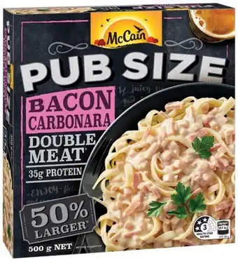 IGA McCain Pub Size Frozen Meal 480‑500g Selected Varieties offer