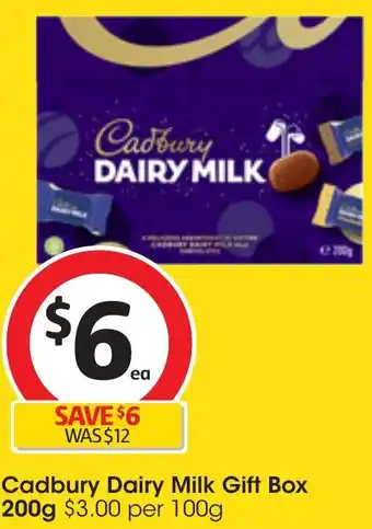 Coles Cadbury Dairy Milk Gift Box 200g offer