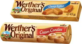 IGA Werther's Original Cream Candies 50g or Chewy Toffees 45g offer